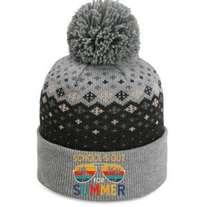 Schools Out For Summer Retro Last Day Of School Teacher Boy The Baniff Cuffed Pom Beanie