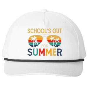 Schools Out For Summer Retro Last Day Of School Teacher Boy Snapback Five-Panel Rope Hat