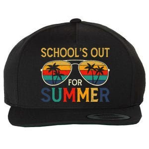 Schools Out For Summer Retro Last Day Of School Teacher Boy Wool Snapback Cap