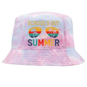 Schools Out For Summer Retro Last Day Of School Teacher Boy Tie-Dyed Bucket Hat