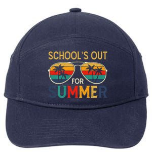 Schools Out For Summer Retro Last Day Of School Teacher Boy 7-Panel Snapback Hat