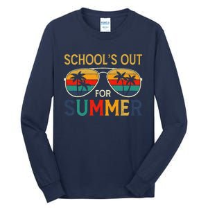 Schools Out For Summer Retro Last Day Of School Teacher Boy Tall Long Sleeve T-Shirt