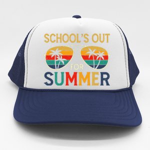 Schools Out For Summer Retro Last Day Of School Teacher Boy Trucker Hat