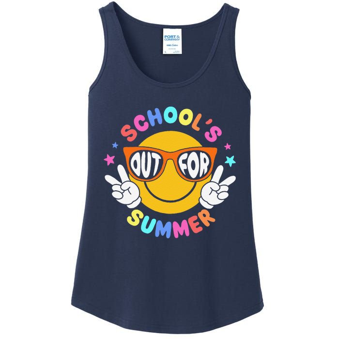 Schools Out For Summer Teacher Students Last Day Of School Ladies Essential Tank