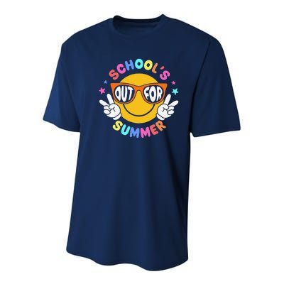 Schools Out For Summer Teacher Students Last Day Of School Youth Performance Sprint T-Shirt