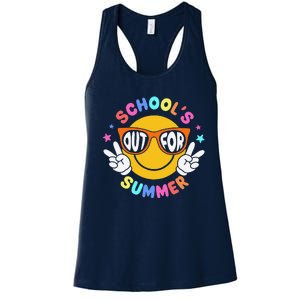 Schools Out For Summer Teacher Students Last Day Of School Women's Racerback Tank