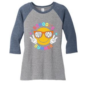 Schools Out For Summer Teacher Students Last Day Of School Women's Tri-Blend 3/4-Sleeve Raglan Shirt