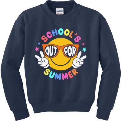 Schools Out For Summer Teacher Students Last Day Of School Kids Sweatshirt