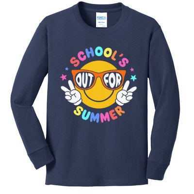 Schools Out For Summer Teacher Students Last Day Of School Kids Long Sleeve Shirt