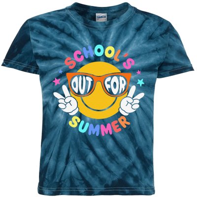 Schools Out For Summer Teacher Students Last Day Of School Kids Tie-Dye T-Shirt