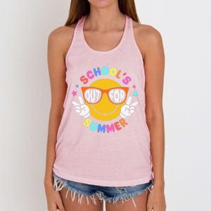 Schools Out For Summer Teacher Students Last Day Of School Women's Knotted Racerback Tank