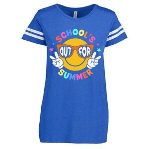 Schools Out For Summer Teacher Students Last Day Of School Enza Ladies Jersey Football T-Shirt