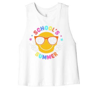 Schools Out For Summer Teacher Students Last Day Of School Women's Racerback Cropped Tank