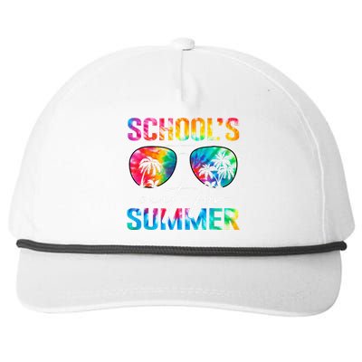 Schools Out For Summer Tie Dye Last Day Of School Teacher Snapback Five-Panel Rope Hat