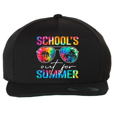 Schools Out For Summer Tie Dye Last Day Of School Teacher Wool Snapback Cap