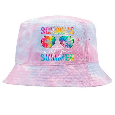 Schools Out For Summer Tie Dye Last Day Of School Teacher Tie-Dyed Bucket Hat