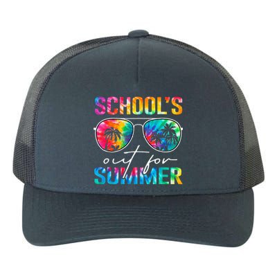 Schools Out For Summer Tie Dye Last Day Of School Teacher Yupoong Adult 5-Panel Trucker Hat