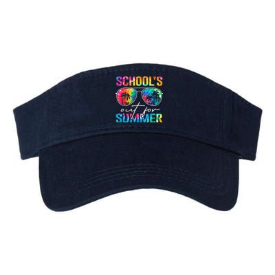 Schools Out For Summer Tie Dye Last Day Of School Teacher Valucap Bio-Washed Visor