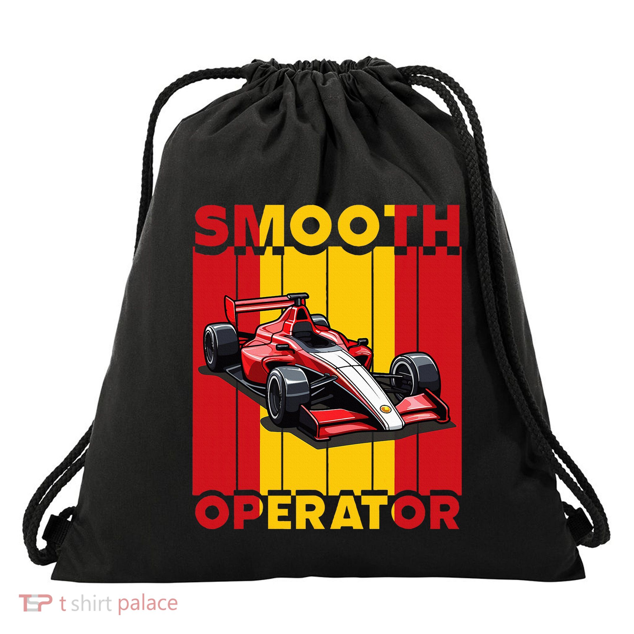 Smooth Operator Formula Racing Spain Flag Fast Cars Drawstring Bag
