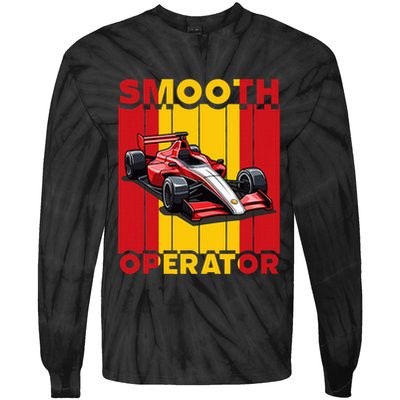 Smooth Operator Formula Racing Spain Flag Fast Cars Tie-Dye Long Sleeve Shirt
