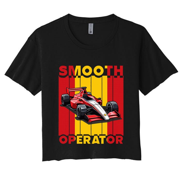 Smooth Operator Formula Racing Spain Flag Fast Cars Women's Crop Top Tee
