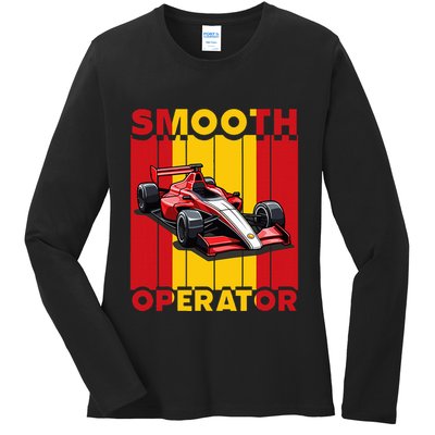 Smooth Operator Formula Racing Spain Flag Fast Cars Ladies Long Sleeve Shirt