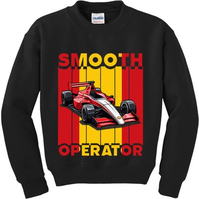Smooth Operator Formula Racing Spain Flag Fast Cars Kids Sweatshirt