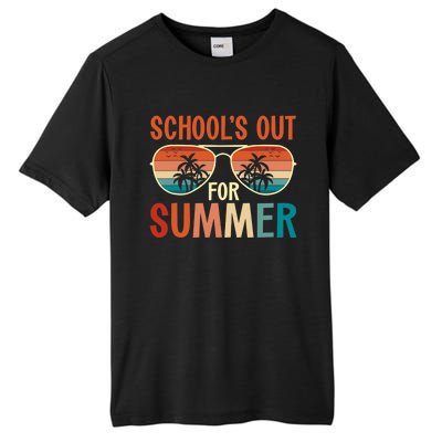 School Out For Summer Retro Last Day Of School Teacher Tall Fusion ChromaSoft Performance T-Shirt