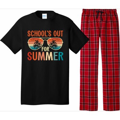 School Out For Summer Retro Last Day Of School Teacher Pajama Set