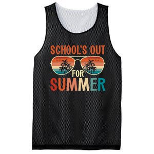 School Out For Summer Retro Last Day Of School Teacher Mesh Reversible Basketball Jersey Tank