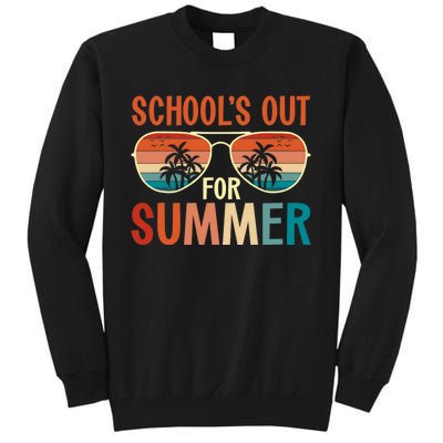 School Out For Summer Retro Last Day Of School Teacher Tall Sweatshirt