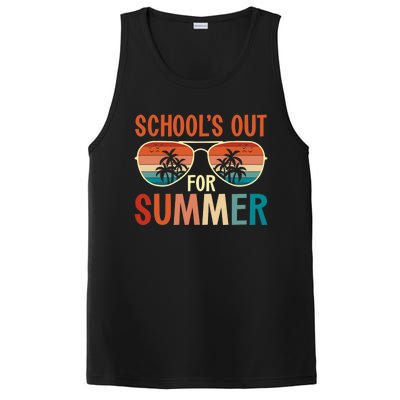 School Out For Summer Retro Last Day Of School Teacher PosiCharge Competitor Tank