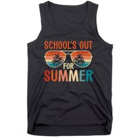 School Out For Summer Retro Last Day Of School Teacher Tank Top