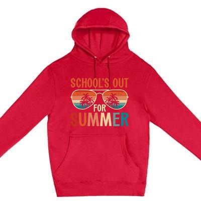 School Out For Summer Retro Last Day Of School Teacher Premium Pullover Hoodie