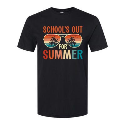 School Out For Summer Retro Last Day Of School Teacher Softstyle CVC T-Shirt