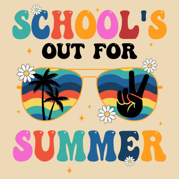 Schools Out For Summer Hippie Drawstring Bag
