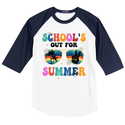 Schools Out For Summer Hippie Baseball Sleeve Shirt