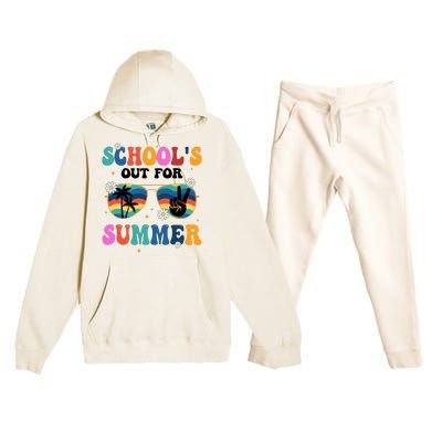 Schools Out For Summer Hippie Premium Hooded Sweatsuit Set