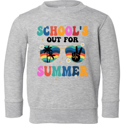 Schools Out For Summer Hippie Toddler Sweatshirt