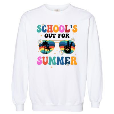 Schools Out For Summer Hippie Garment-Dyed Sweatshirt