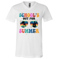 Schools Out For Summer Hippie V-Neck T-Shirt