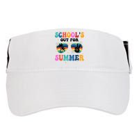 Schools Out For Summer Hippie Adult Drive Performance Visor