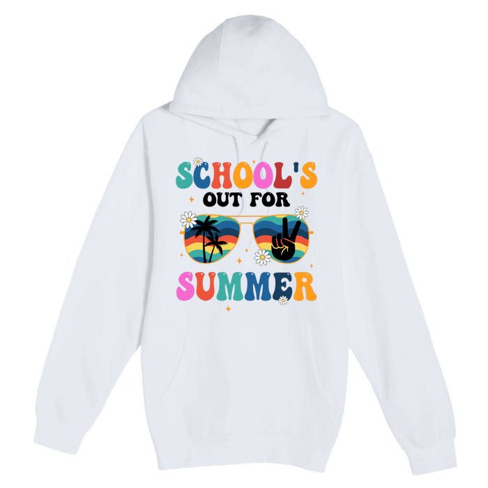 Schools Out For Summer Hippie Premium Pullover Hoodie