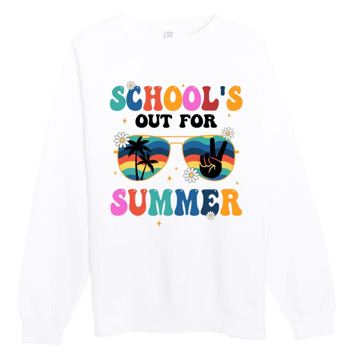 Schools Out For Summer Hippie Premium Crewneck Sweatshirt