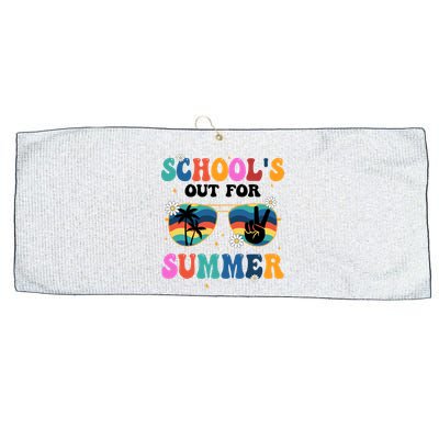 Schools Out For Summer Hippie Large Microfiber Waffle Golf Towel