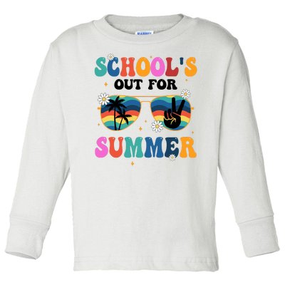 Schools Out For Summer Hippie Toddler Long Sleeve Shirt