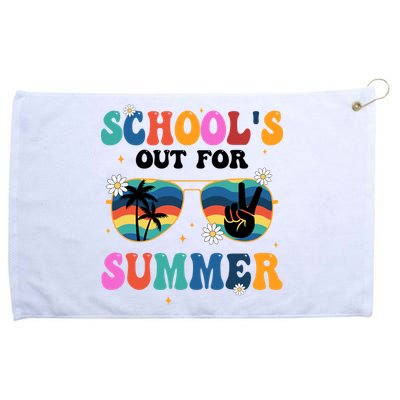 Schools Out For Summer Hippie Grommeted Golf Towel