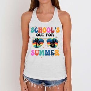 Schools Out For Summer Hippie Women's Knotted Racerback Tank