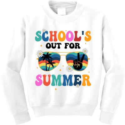 Schools Out For Summer Hippie Kids Sweatshirt