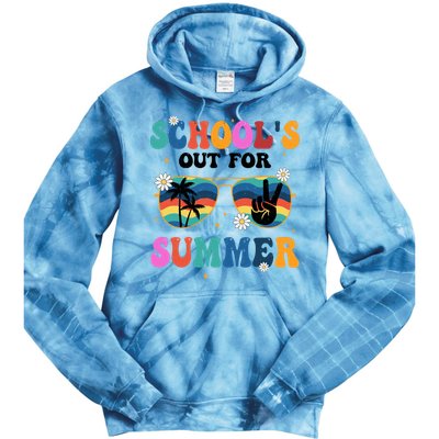 Schools Out For Summer Hippie Retro Tie Dye Hoodie